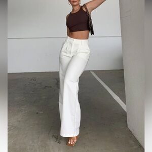 Princess Polly Archer pants white size US 8